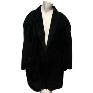 🖤 Vintage Pia Rucci oversized black leather coat